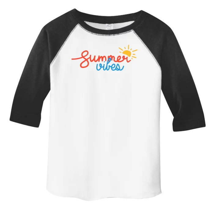 Summer Vibes Vacation Fun Toddler Fine Jersey T-Shirt