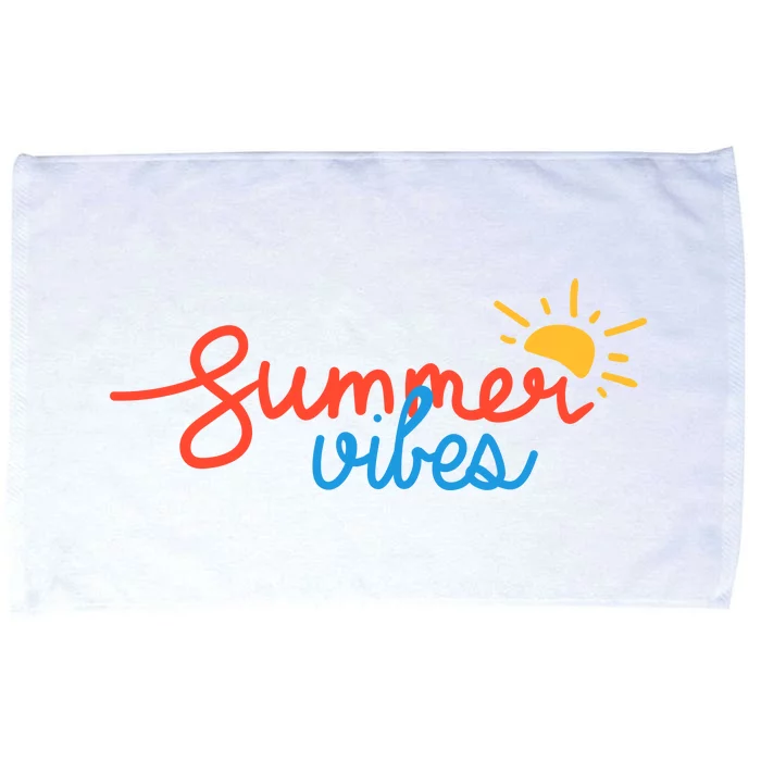 Summer Vibes Vacation Fun Microfiber Hand Towel