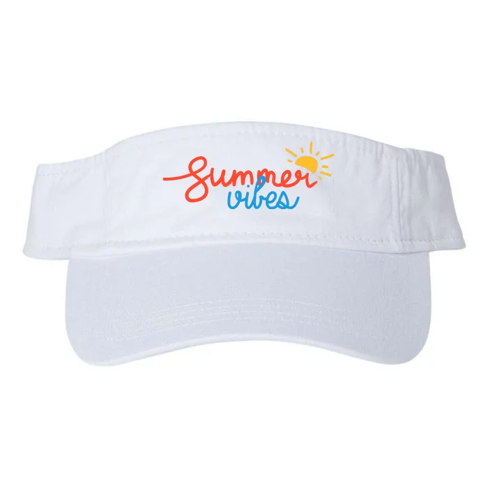 Summer Vibes Vacation Fun Valucap Bio-Washed Visor