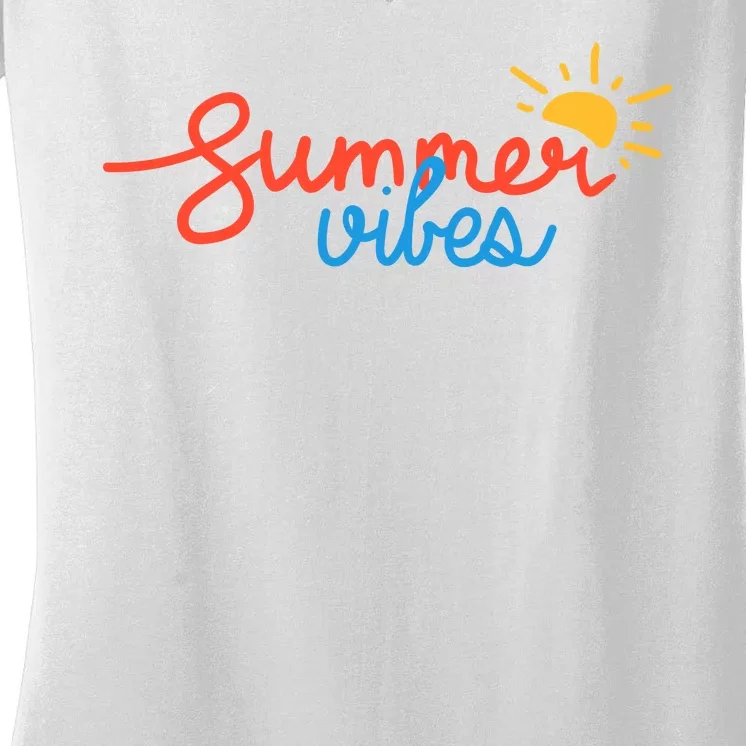 Summer Vibes Vacation Fun Women's V-Neck T-Shirt