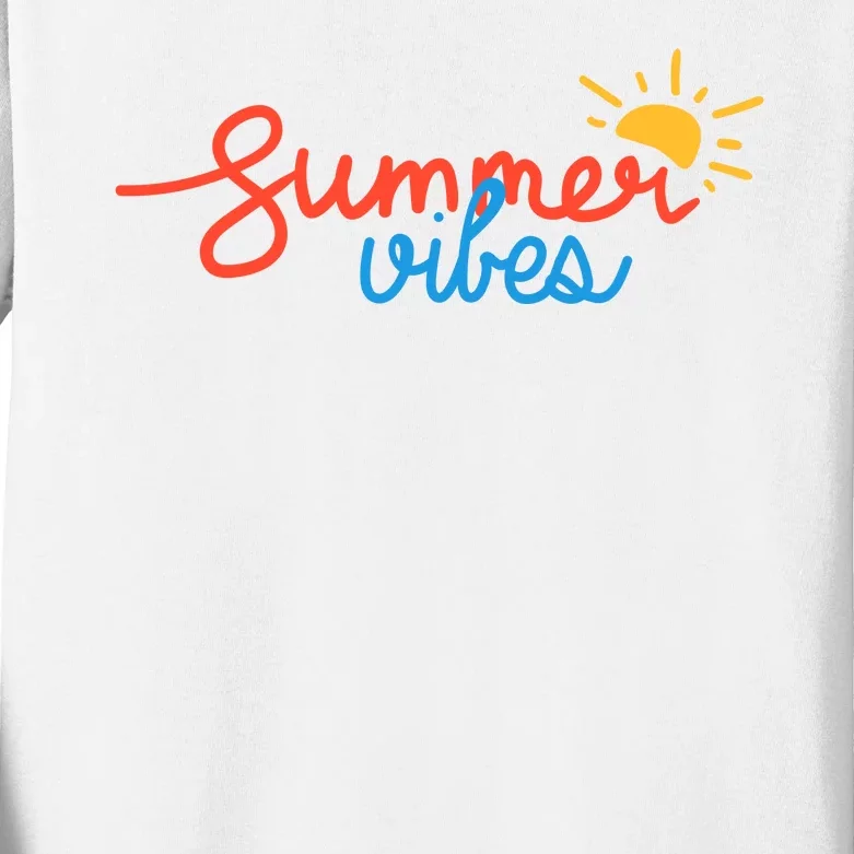 Summer Vibes Vacation Fun Kids Long Sleeve Shirt