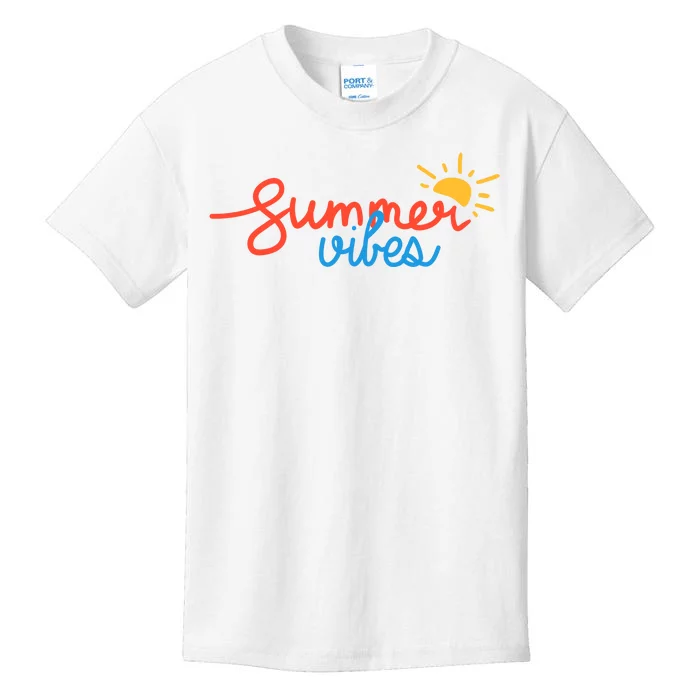 Summer Vibes Vacation Fun Kids T-Shirt