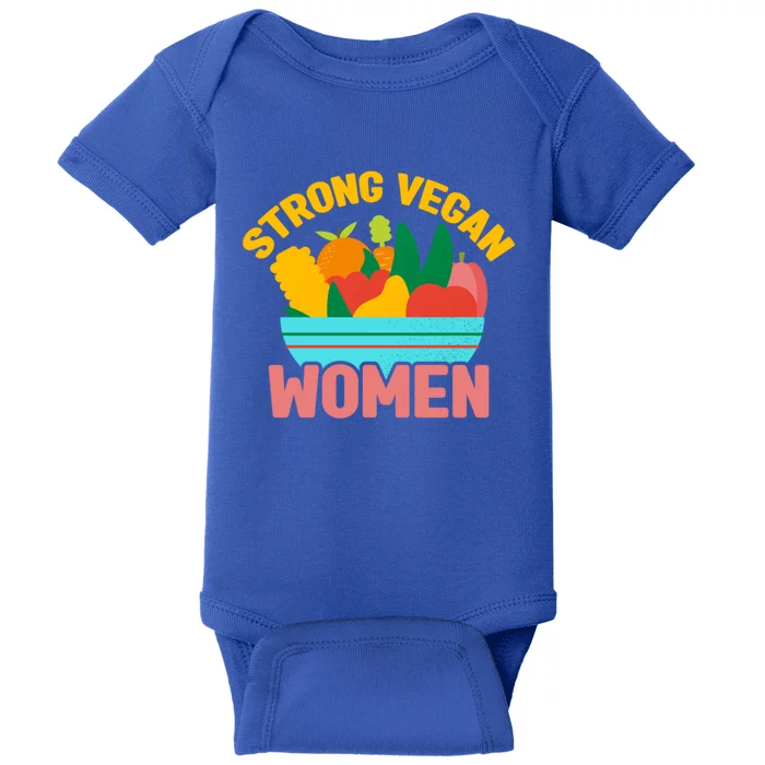 Strong Vegan Veganism Animal Lover Gift Baby Bodysuit