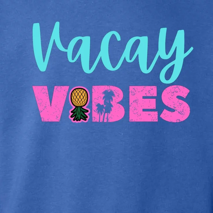 Swingers Vacay Vibes Upside Down Pineapple Small Chest Logo Great Gift Toddler Hoodie