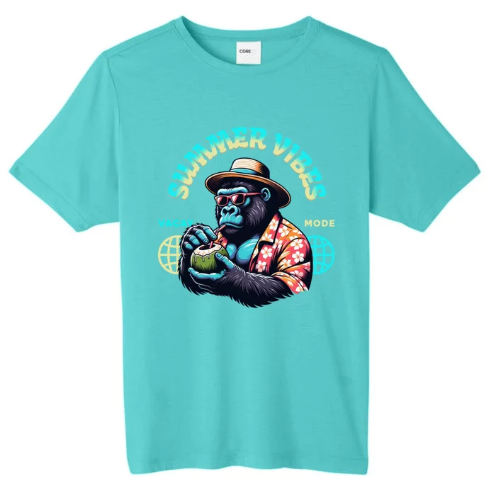 Summer Vibes Vacay Mode Cool Gorilla Great Gift ChromaSoft Performance T-Shirt