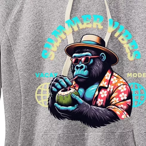 Summer Vibes Vacay Mode Cool Gorilla Great Gift Women's Fleece Hoodie