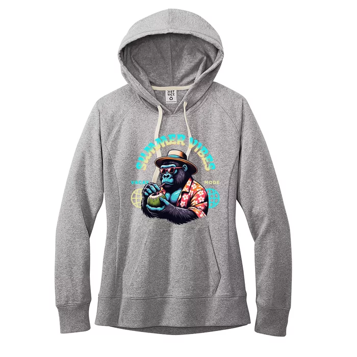 Summer Vibes Vacay Mode Cool Gorilla Great Gift Women's Fleece Hoodie