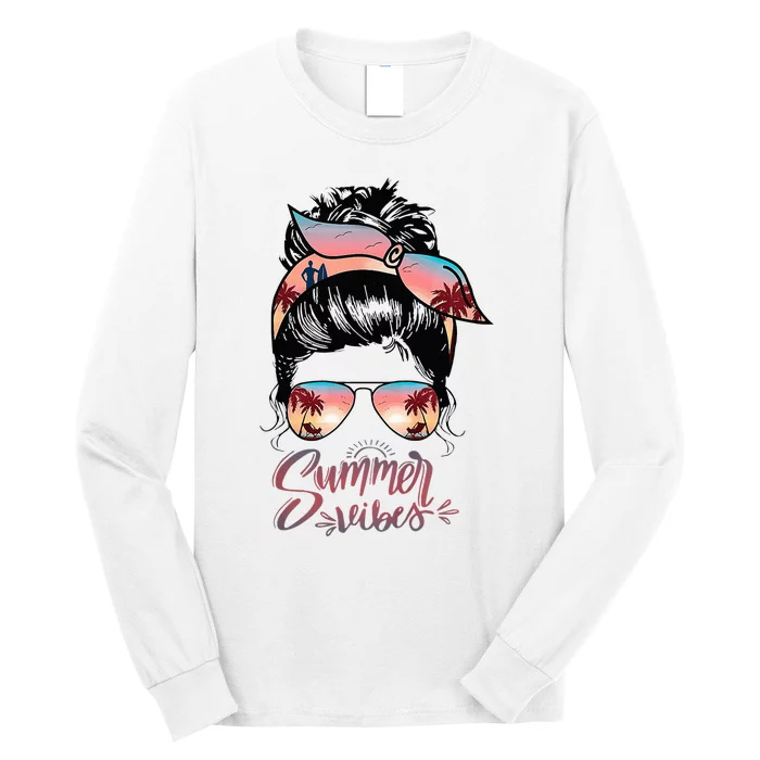 Summer Vibes Vintage Summer Cruise Vacation Long Sleeve Shirt