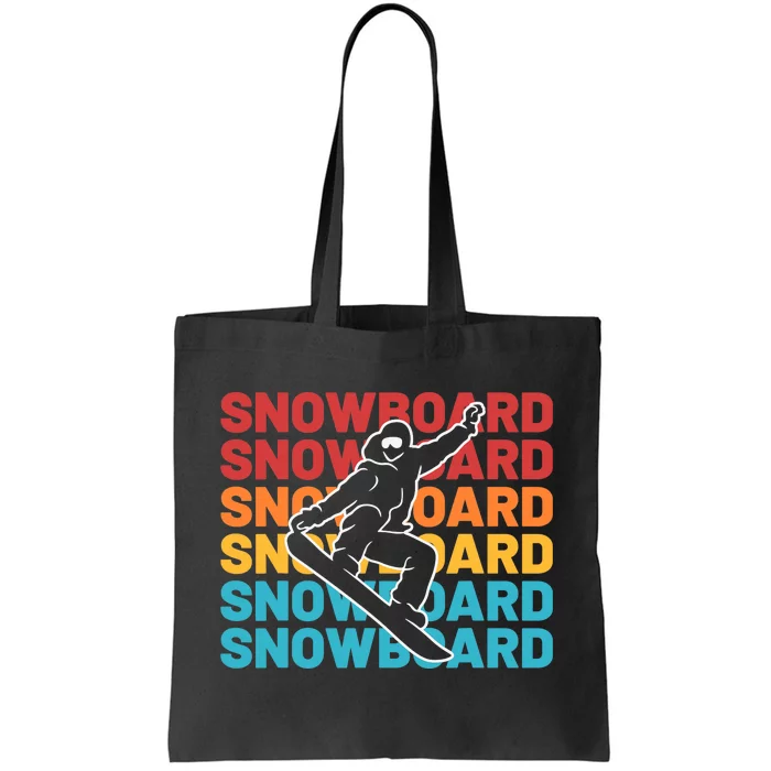 Snowboard Vintage Winter Sports Alpine Skiing Snowboarder Tote Bag