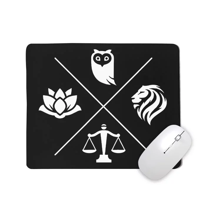 Stoic Virtues Wisdom Temperance Justice Courage Stoicism Stoic Virtues Wisdom Mousepad