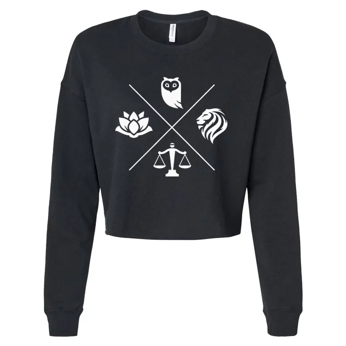 Stoic Virtues Wisdom Temperance Justice Courage Stoicism Stoic Virtues Wisdom Cropped Pullover Crew