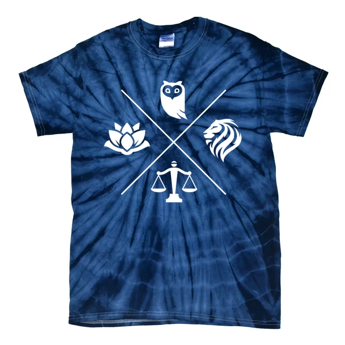 Stoic Virtues Wisdom Temperance Justice Courage Stoicism Tie-Dye T-Shirt