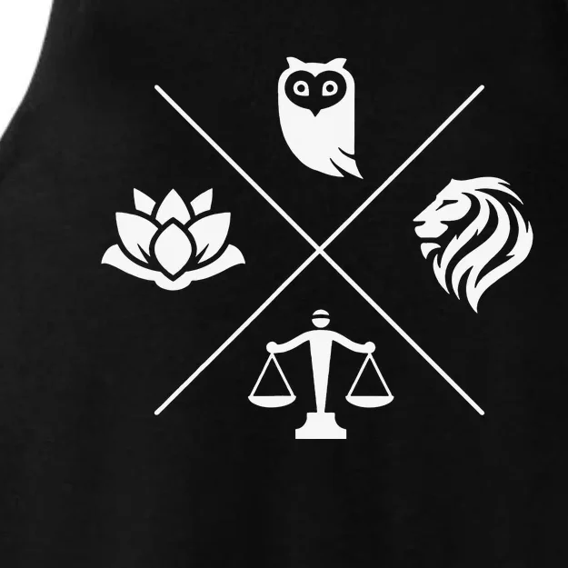 Stoic Virtues Wisdom Temperance Justice Courage Stoicism Ladies Tri-Blend Wicking Tank