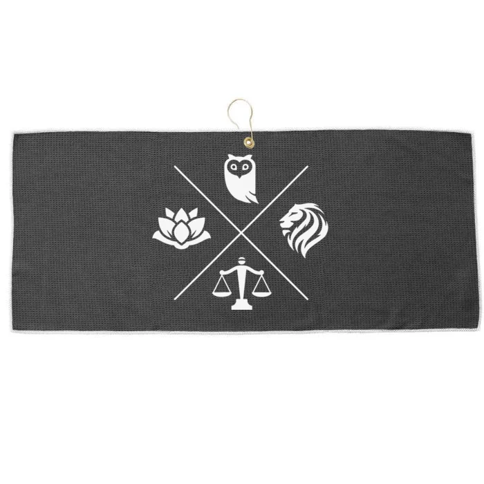 Stoic Virtues Wisdom Temperance Justice Courage Stoicism Large Microfiber Waffle Golf Towel