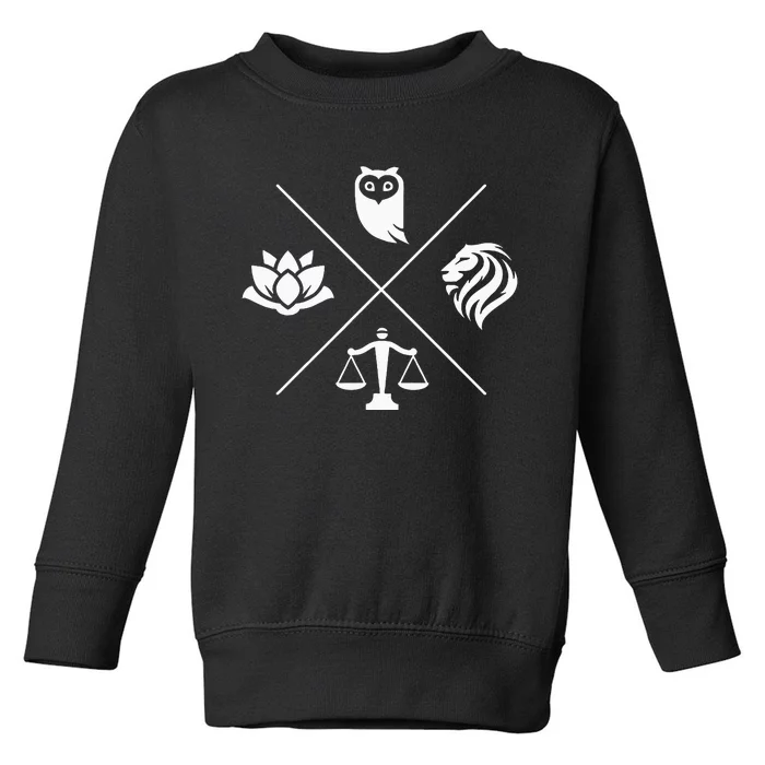 Stoic Virtues Wisdom Temperance Justice Courage Stoicism Toddler Sweatshirt