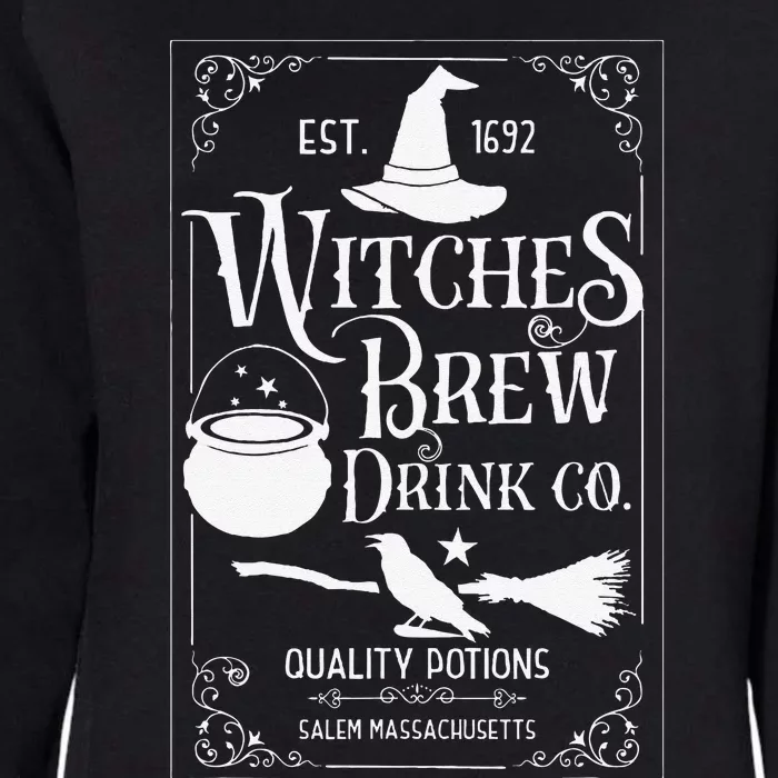 Salem Witch 1692 Witches Brew Drink Funny Witchy Halloween Womens California Wash Sweatshirt