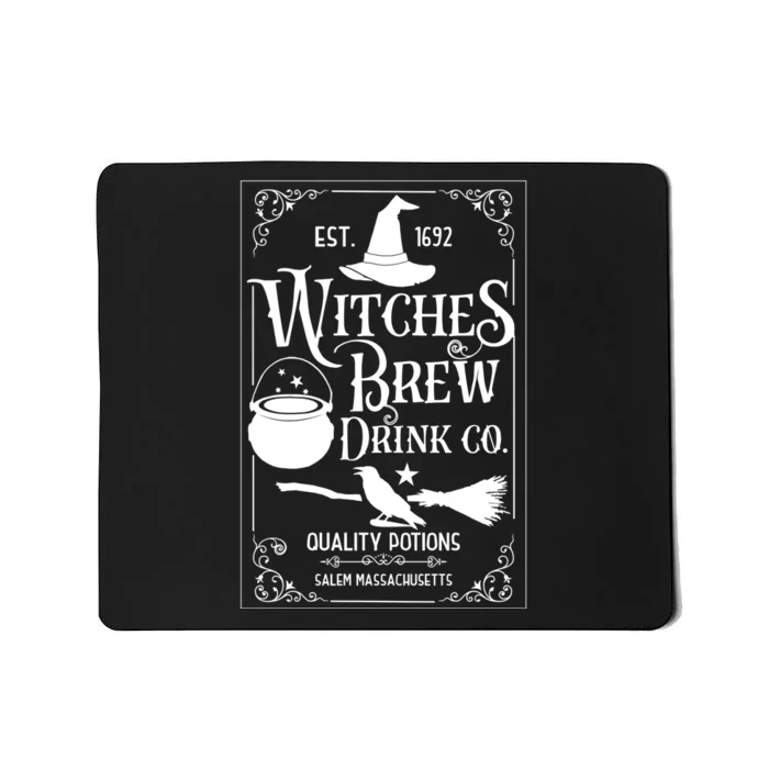 Salem Witch 1692 Witches Brew Drink Funny Witchy Halloween Mousepad