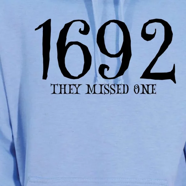 Salem Witch 1692 They Missed One Halloween Gift Massachusetts Witch Trials Unisex Surf Hoodie