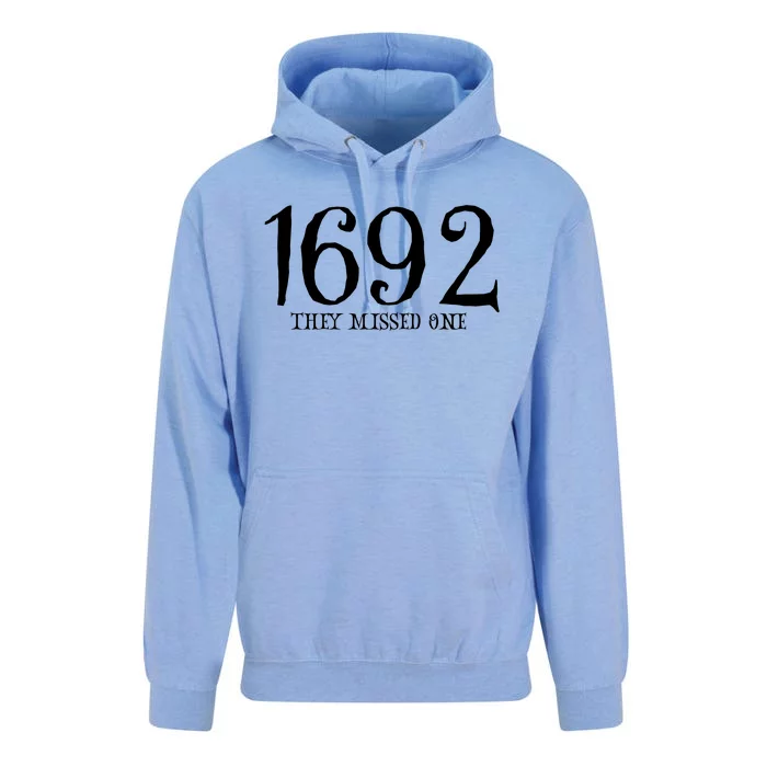 Salem Witch 1692 They Missed One Halloween Gift Massachusetts Witch Trials Unisex Surf Hoodie