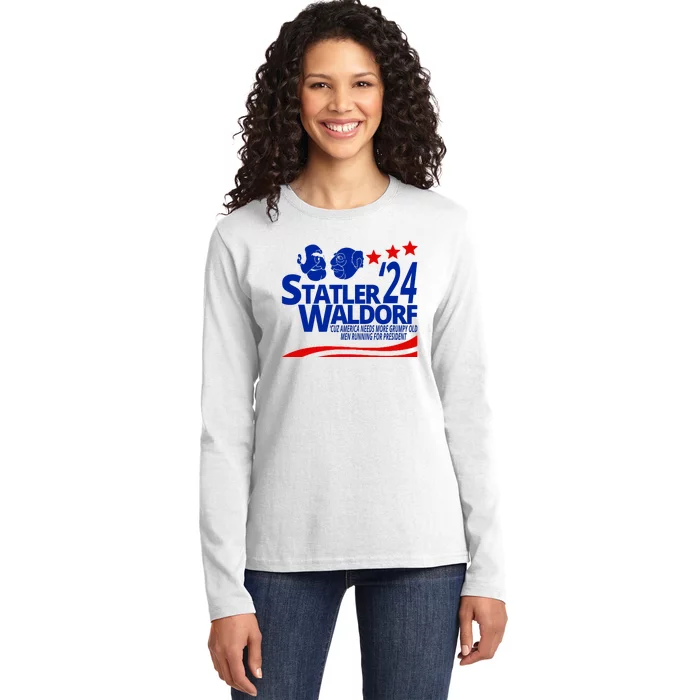 Statler Waldorf 2024 Funny President Ladies Long Sleeve Shirt