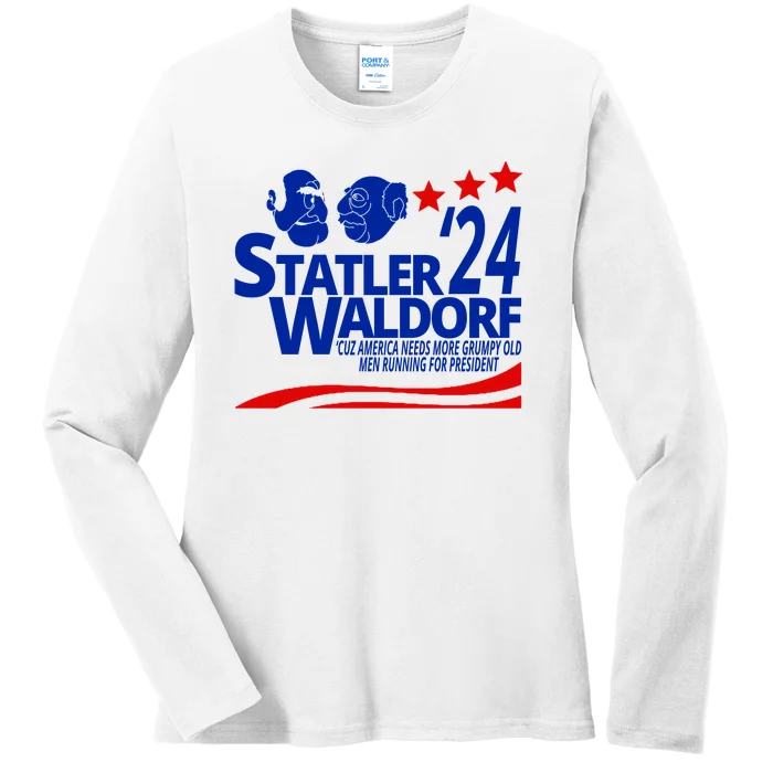 Statler Waldorf 2024 Funny President Ladies Long Sleeve Shirt