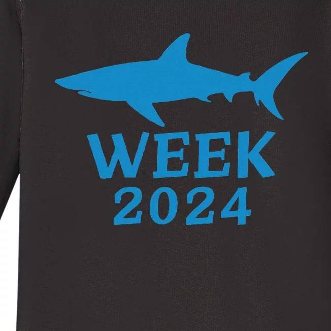 Shark Week 2024 Passion For Shark Lovers Design Baby Long Sleeve Bodysuit