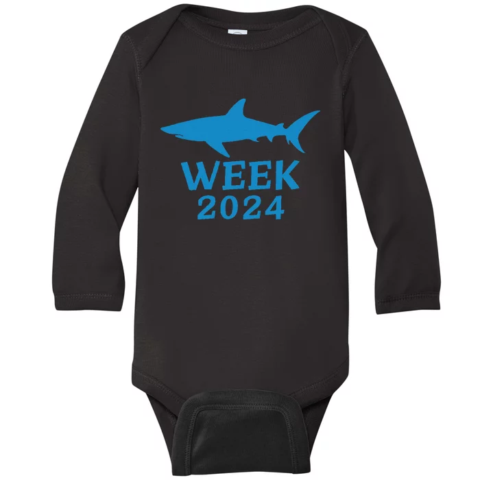 Shark Week 2024 Passion For Shark Lovers Design Baby Long Sleeve Bodysuit