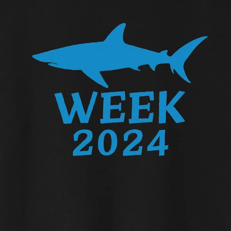 Shark Week 2024 Passion For Shark Lovers Design Women's Crop Top Tee