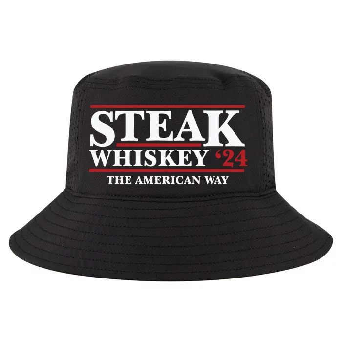 Steak Whiskey 24 The American Way Cool Comfort Performance Bucket Hat