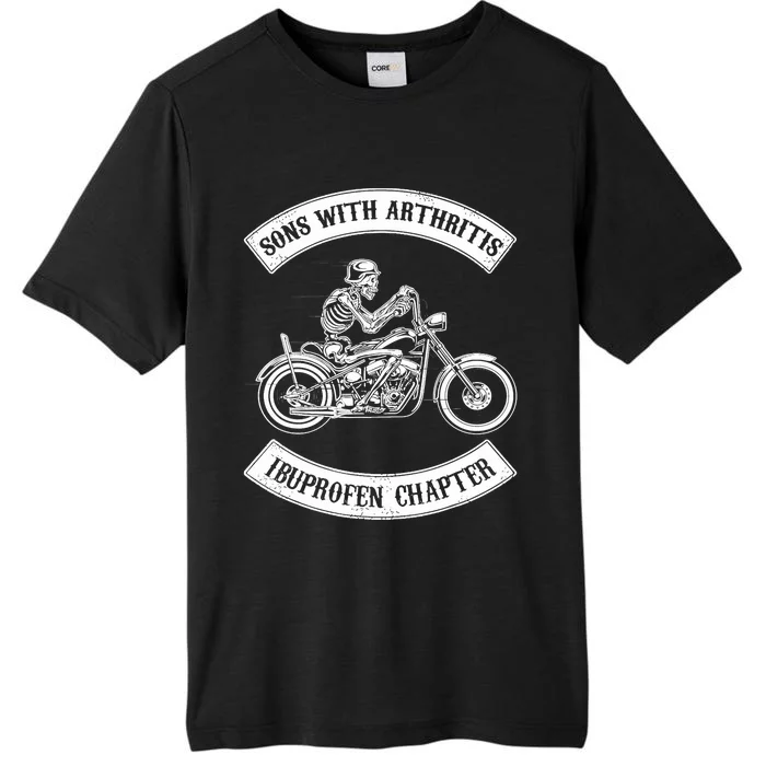 Sons With Arthritis Ibuprofen Chapter Funny Biker Skull ChromaSoft Performance T-Shirt