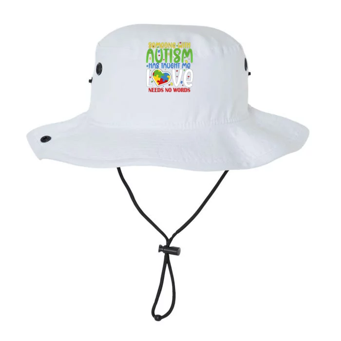 Someone With Autism Taught Me That Love Needs No Words Funny Gift Legacy Cool Fit Booney Bucket Hat