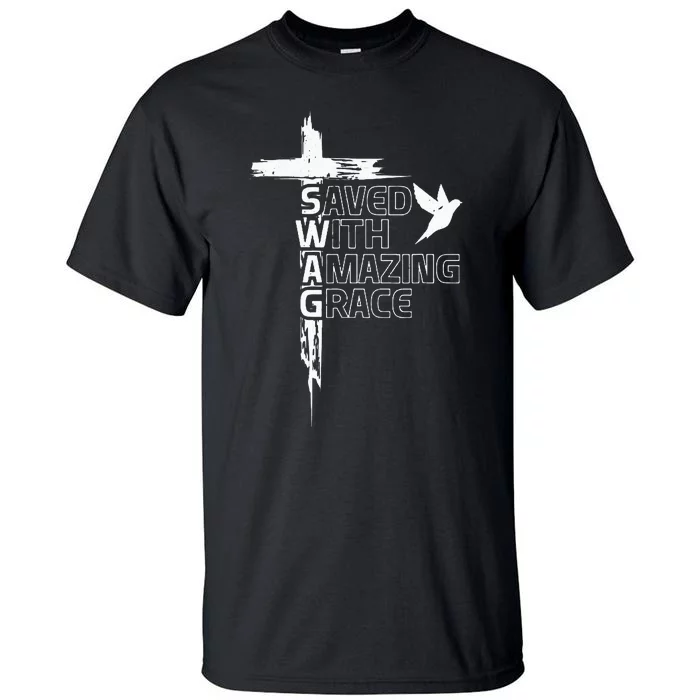 Saved With Amazing Grace Tall T-Shirt