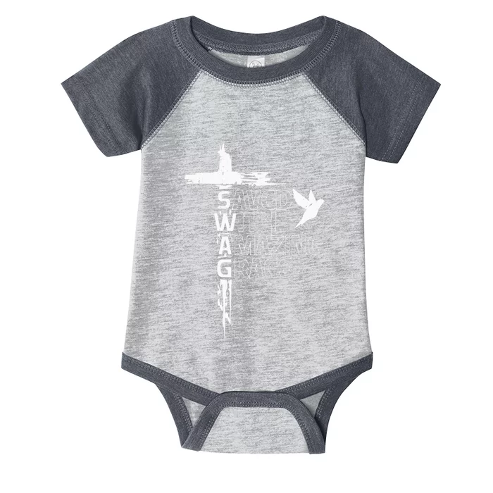 Saved With Amazing Grace Infant Baby Jersey Bodysuit