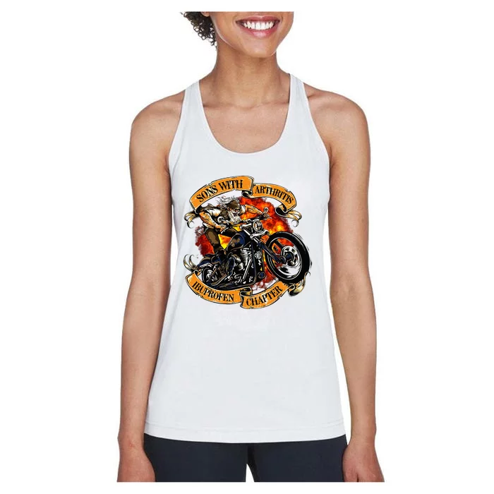 Sons With Arthritis Ibuprofen Chapter Motorcycle Women's Racerback Tank