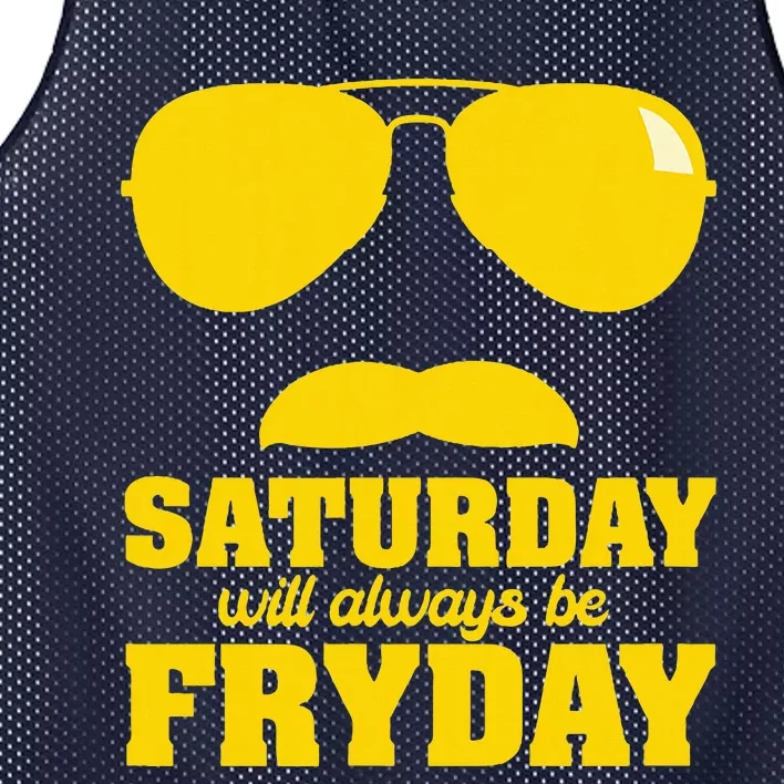 Saturday Will Always Be Fryday Mesh Reversible Basketball Jersey Tank