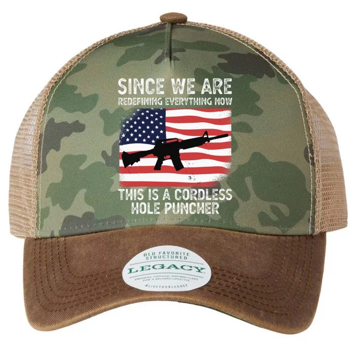 Since We Are Redefining Everything Now Usa Veterans Day Guns Legacy Tie Dye Trucker Hat