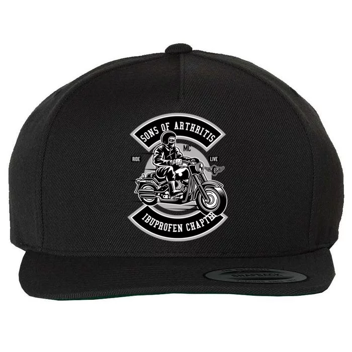 Sons With Arthritis Ibuprofen Chapter Motorcycle Rider Meaningful Gift Wool Snapback Cap