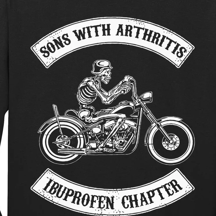 Sons With ArthritisIbuprefen Chapter Funny Biker Skull Tall Long Sleeve T-Shirt