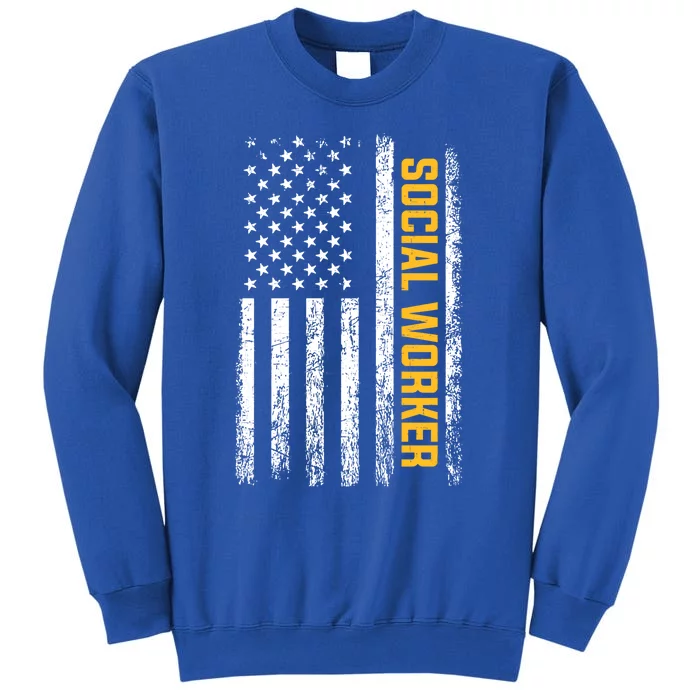 Social Worker American Flag Social Worker Gift Sweatshirt