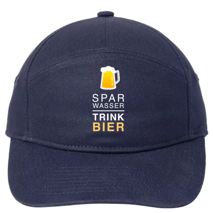 Save Water And Beer Fun Design With Toast Meaningful Gift 7-Panel Snapback Hat