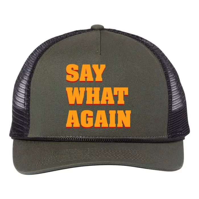 Say What Again Retro Rope Trucker Hat Cap