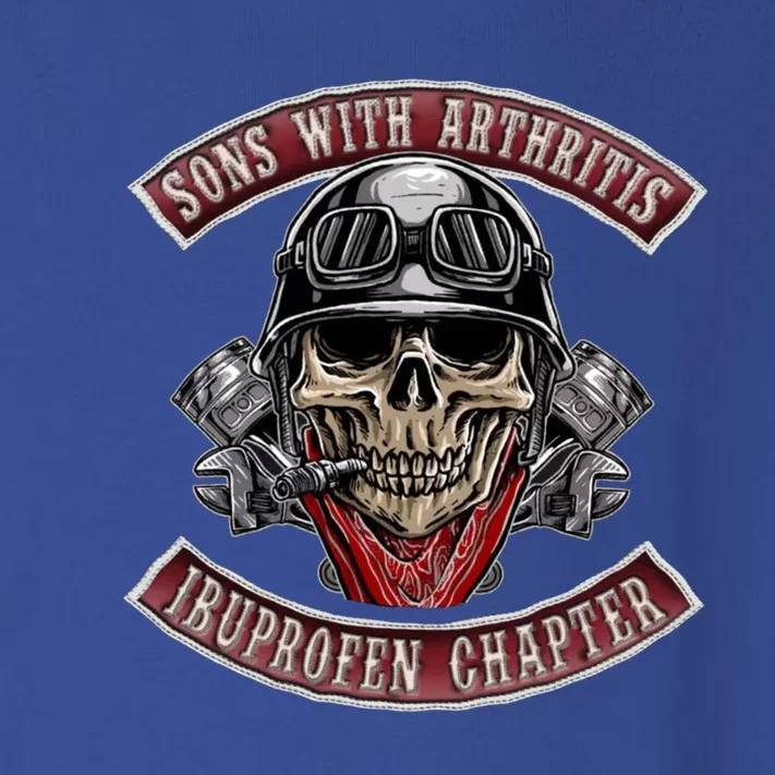 Sons With Arthritis Ibuprofen Chapter Funny Biker Skull Gift Toddler Long Sleeve Shirt