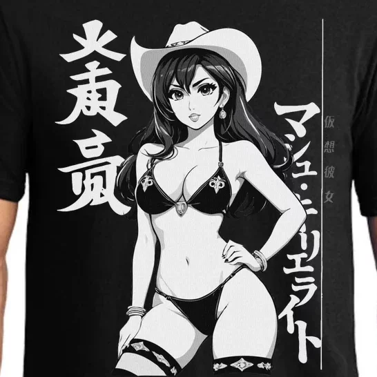 Sexy Waifu Anime Cowgirl Sheriff Rodeo Design Pajama Set