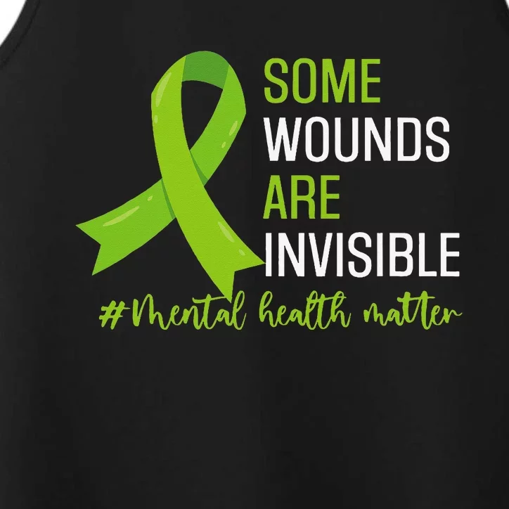 Some Wounds Are Invisible Mental Health Awareness Month Performance Tank