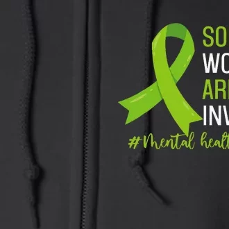 Some Wounds Are Invisible Mental Health Awareness Month Full Zip Hoodie