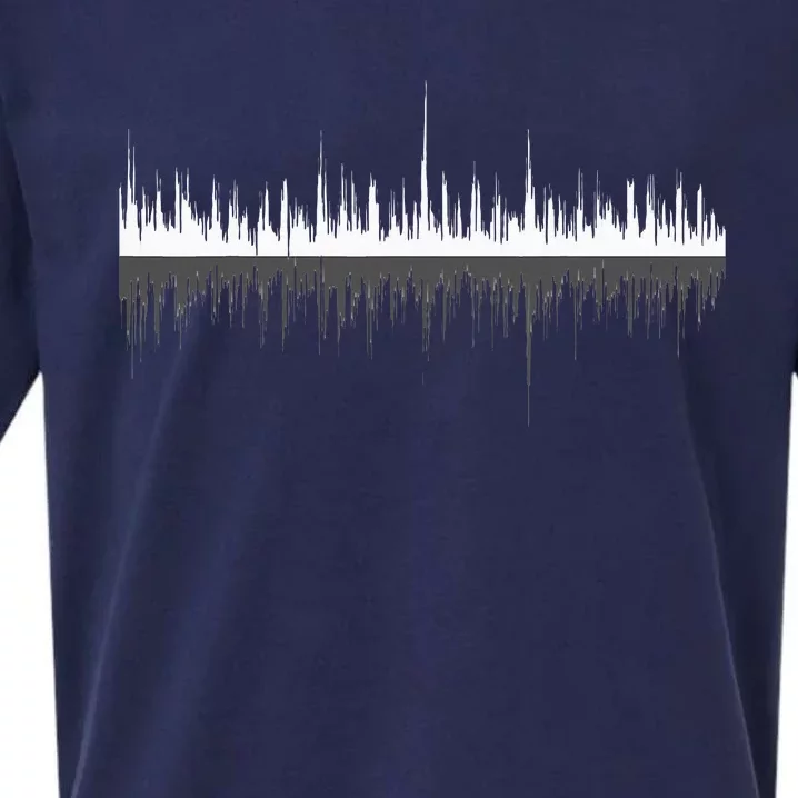 Sound Wave Awesome Music Sueded Cloud Jersey T-Shirt