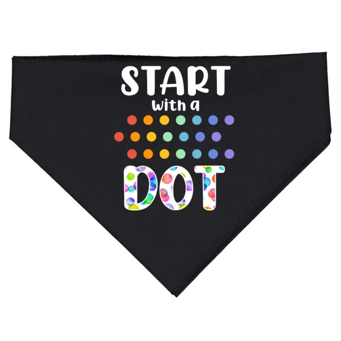 Start With A Dot Inernational Dot Day USA-Made Doggie Bandana