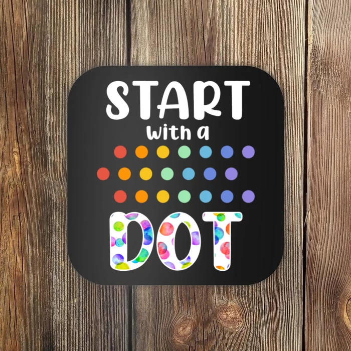 Start With A Dot Inernational Dot Day Coaster