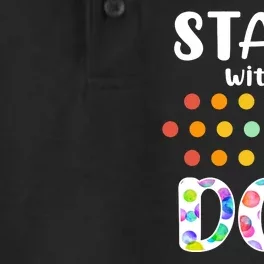 Start With A Dot Inernational Dot Day Dry Zone Grid Performance Polo