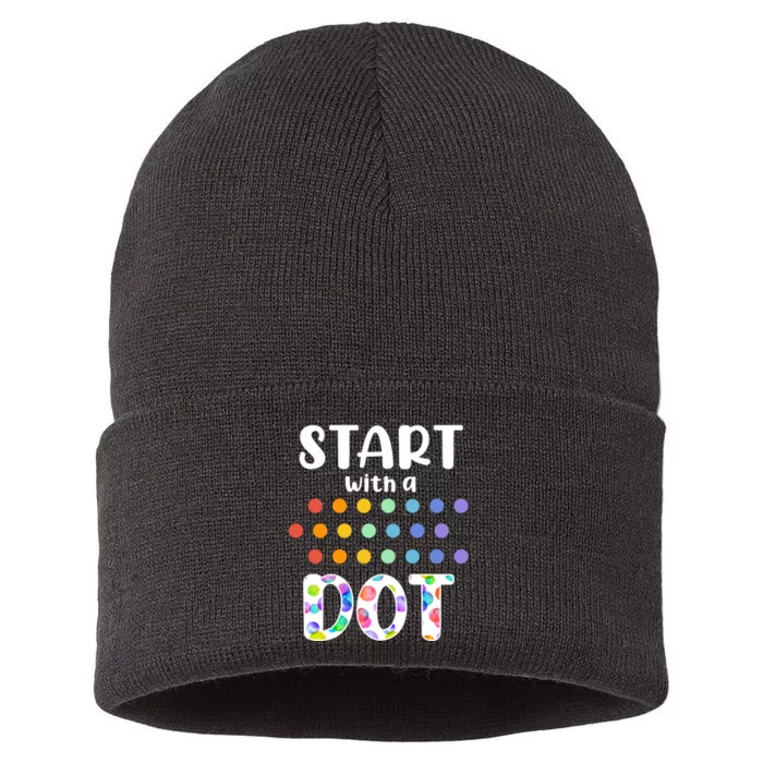 Start With A Dot Inernational Dot Day Sustainable Knit Beanie